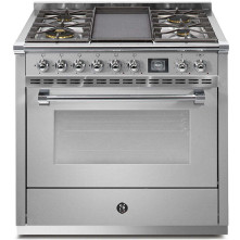 Steel AQ9S-4B Ascot gasfornuis - combi-stoomoven - met grill-top bakplaat
