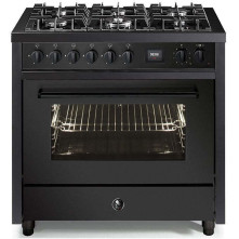 Steel EQ9F-6 NF Enfasi fornuis zwart - All Black serie