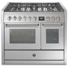 Steel GQ10SF-6W rvs fornuis met combi-stoomoven - 100 cm breed