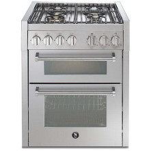 Steel GQ7SF-4 fornuis met combi-stoomoven - 70 cm. - dubbele oven