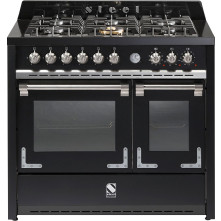 Steel X10FF-6 Oxford mat-zwart fornuis
