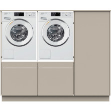 Wasmachinekast THREE OF A KIND wasmachine / droger kast - beige grijs