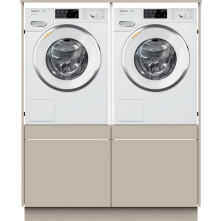 Wasmachinekast TWO PAIR wasmachine / droger kast - beige grijs