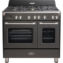 Boretti CFBG902AN antraciet gas fornuis - 90 cm. breed
