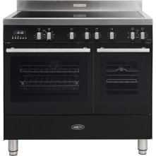 Boretti MFBI902ZW inductie fornuis met dubbele oven - zwart - Milano