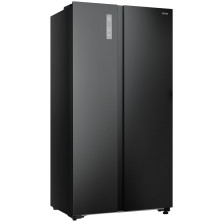 Etna AKV678ZWA blacksteel side-by-side koelkast - nofrost