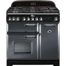Klik en bekijk de Falcon Classic Deluxe 90 gas slate Falcon CLASSIC DELUXE 90 GAS SLATE fornuis - 90 cm breed