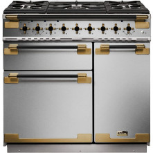 Falcon ELISE LUXE 90 GAS BLACK EDITION RVS fornuis - 90 cm breed