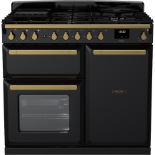 Elegante zwarte Falcon Estel Deluxe 100 met multifunctionele oven