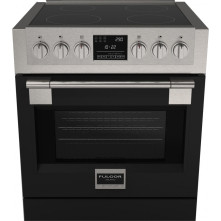 Fulgor Milano FSRC 3004 P MI ED 2F MBK fornuis inductie - zwart - 76,2 cm. breed
