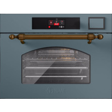 Ilve 645NHSW1/BGB combi-stoomoven met magnetron - blauw/grijs met brons