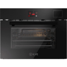 Ilve 645STCHSW/BK inbouw combi-stoomoven met magnetron - zwart