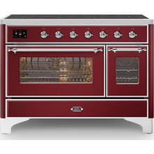 Ilve MI127NE3/BU inductie fornuis - rood - 120 cm. breed