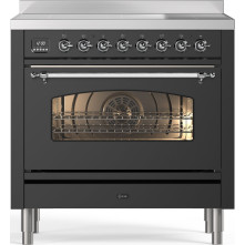 ILVE PI096NE3/MG inductie fornuis - 90 cm. - mat grafiet