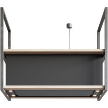 Novy 15008 eiland afzuigkap - Pureline Frame 120 cm Zwart
