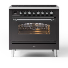ILVE PI096NE3/MG inductie fornuis - 90 cm. - mat grafiet