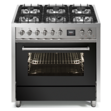 Steel EQ9F-6 Enfasi gas fornuis - antraciet