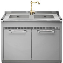 Steel A12S-L2 Ascot spoelunit - module - 120 cm. breed - rvs