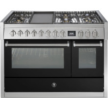 STEEL GENESI GQ12SF-6M NERO fornuis - 120 cm breed
