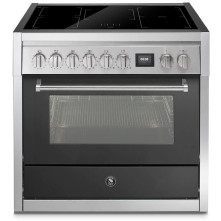 STEEL GENESI GQ9S-5FI ANTRACIET fornuis - 90 cm breed