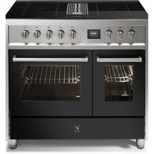STEEL MISTRAL EQ10FF-4FIKW ANTRACIET fornuis met afzuiging - 100 cm breed