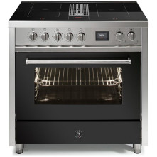 STEEL MISTRAL EQ9F-4FIKW ANTRACIET fornuis met afzuiging - 90 cm breed