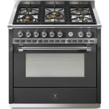 Steel AP9F-4M gas fornuis - Ascot - antraciet