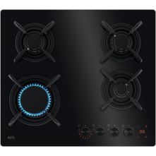 AEG HKB64453NB inbouw gas kookplaat - 4 branders - gas-op-glas