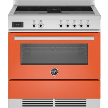Bertazzoni PROCH94I1EART Air-Tec inductie fornuis met afzuiging (kookveldafzuiging) - oranje