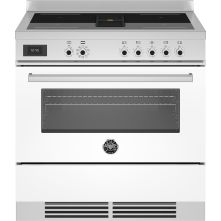 Bertazzoni PROCH94I1EBIT Air-Tec inductie fornuis met afzuiging (kookveldafzuiging) - wit