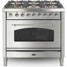 Boretti VPNR96IXG fornuis gasoven roestvrijstaal