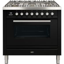 Boretti VT96ZWG fornuis gasoven zwart