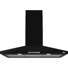 Boretti BST901ZW wand afzuigkap - hoogglans zwart - 90 cm. breed