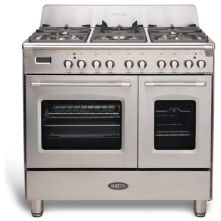 Boretti CFBG902IX2 gas fornuis roestvrijstaal - dubbele oven