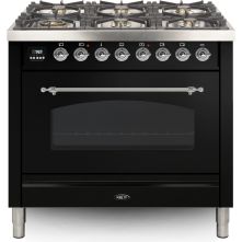 Boretti VPNR96ZW Principale zwart fornuis - outlet