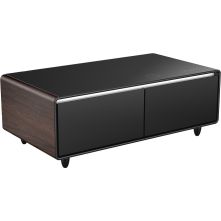 CASO Sound & Cool Hout salon tafel met koellades, speakers en draadloos opladen telefoon