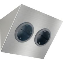 Caressi 2ST14 rvs contactdoos - 2-voudig