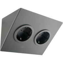 Caressi 2ST14 Zwart contactdoos - 2-voudig