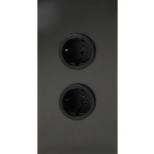 Caressi 2ST20 Gun Metal energiezuil - 2-voudig