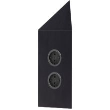 Caressi 2ST22P Gun Metal energiezuil - 2-voudig