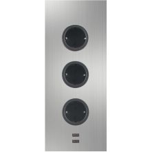 Caressi 3ST29 Rvs energiezuil - 3-voudig met USB