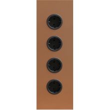 Caressi 4ST36 Copper energiezuil - 4-voudig - koper kleur