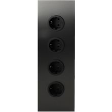 Caressi 4ST36 Gun Metal energiezuil - 4-voudig