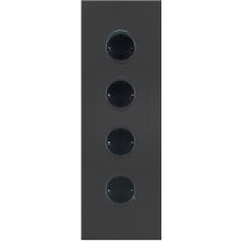 Caressi 4ST36 Zwart energiezuil - 4-voudig