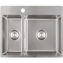 Caressi CABL1833KR15 dubbele spoelbak