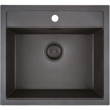Caressi CAGR50KRBK-TU spoelbak opbouw/onderbouw - zwart