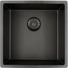 Caressi CAGRPP40BK-FL spoelbak - opbouw/onderbouw - zwart