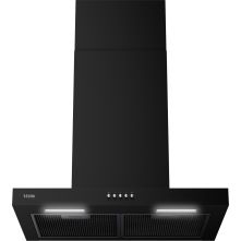 Etna AB360ZT wand afzuigkap - zwart - 60 cm. breed