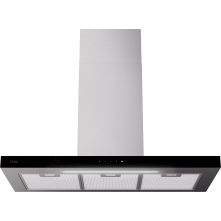 Etna AB791RVS wand afzuigkap - blokline - 90 cm. - rvs