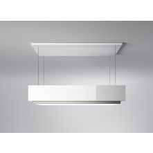 Falmec LEVAN120W eiland afzuigkap - wit glas - 120 cm breed
